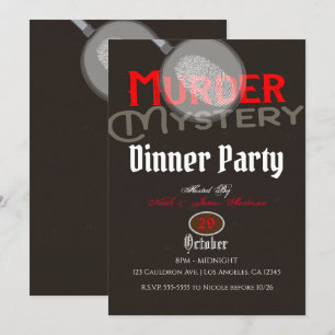 Convite Jantar de Mistério de Assassinato Marrom