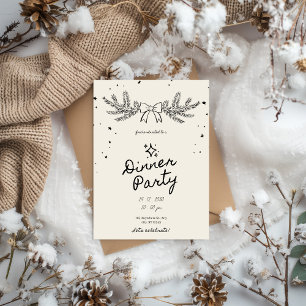 Convite Jantar de Natal com Botânica de Inverno