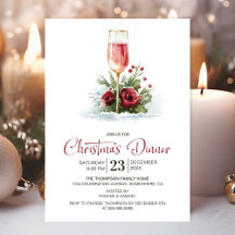 Jantar de Natal com Champanhe Rosa