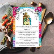 Jantar de Natal Cristão Glória a Deus Espanhol