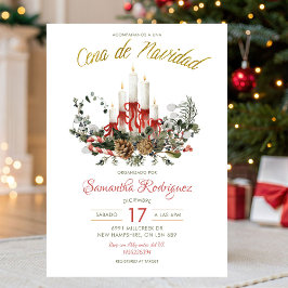 Convite Jantar de Natal Mexicano Espanhol Cena De Natal