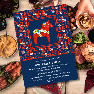 Convite Jantar de Natal Sueco Julbord Cavalo de Dala