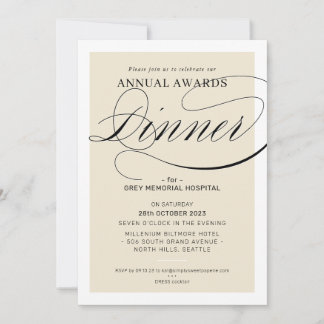 Convite JANTAR DE PREMIAÇÃO evento empresarial elegante ma