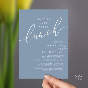 Convite Jantar de Recepção de Casamento Feliz para Sempre
