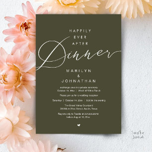 Convite Jantar de Recepção de Casamento Feliz para Sempre