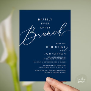 Convite Jantar de Recepção de Casamento Felizes para Sempr
