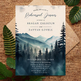 Convite Jantar de Rehearsal da Montanha do Pinheiro em Aqu