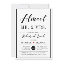 Jantar de Rehearsal de Casamento com Tipografia Mo