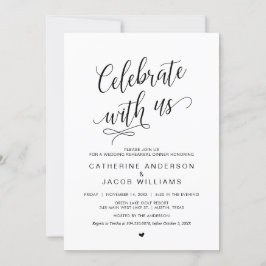 Convite Jantar de Rehearsal de Casamento, Simples Elegante