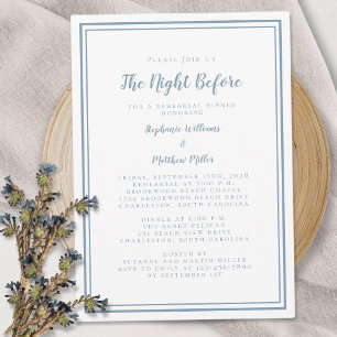 Convite Jantar de Rehearsal na Noite Anterior ao Casamento