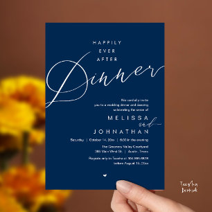 Convite Jantar Feliz Para Sempre Depois do Casamento Român