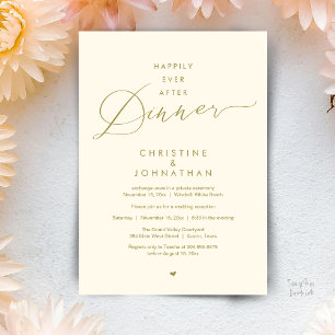 Convite Jantar Feliz para Sempre Recepção de Casamento Mod