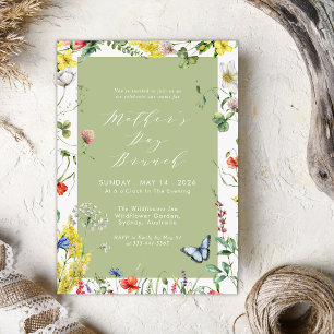Convite Jantar Floral Moderno Jardim Flores Dia das Mães
