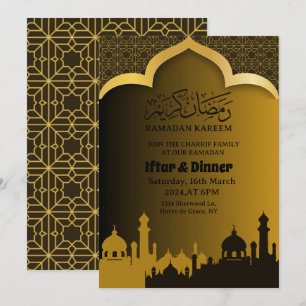 Convite Jantar Iftar Ouro Ramadan 2025 1446