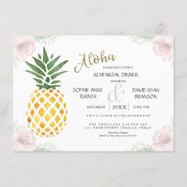 Convite Janto Aloha Tropical Pineapple Beach REHEARSAL
