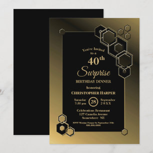 Convite Janto aniversário de 40 anos de Surpresa Borda Do