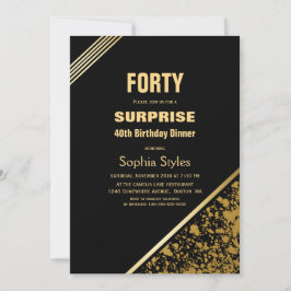 Convite Janto aniversário de 40 anos de Surpresa Dourada e