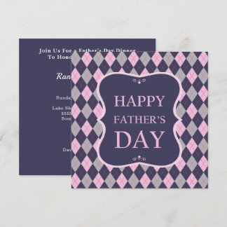 Convite Janto Argyle Cinza Azul Cor-de-rosa Feliz Dia de o