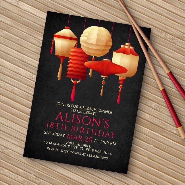 Convite Janto Birthday Hibachi (Criador carregado)