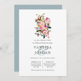 Convite Janto Brilhante de Ensaio de Casamento de Buquês B