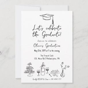 Convite Janto Brunch Luncheon, no estilo francês