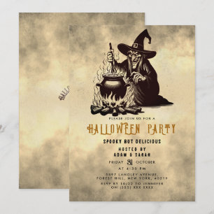 Convite Janto Bruxa de Halloween