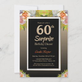 Convite Janto de 60º aniversário da Dourada Surpresa Flora