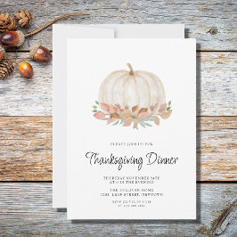 Convite Janto de Ação de Graças de Pumpkin