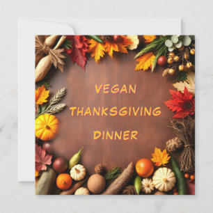 Convite Janto de Ação de Graças de Vegan