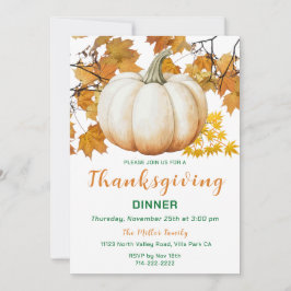 Convite Janto de Ação de Graças do Autumn Pumpkin