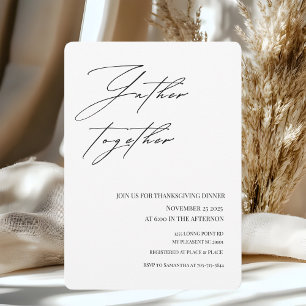 Convite Janto de Ação de Graças Mínimo Reúne