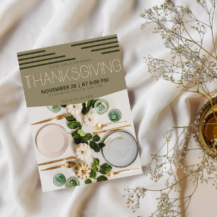 Convite Janto de Ação de Graças Moderno e Simplista