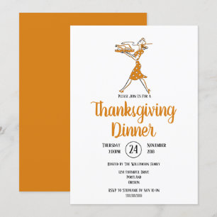 Convite Janto de Ação de Graças Retroativo da Turquia