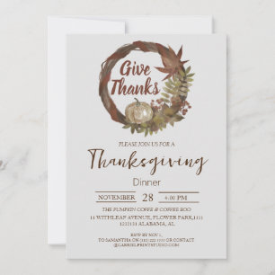 Convite Janto de Ação de Graças Simples