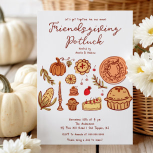 Convite Janto de Amizade Desenhado à Mão