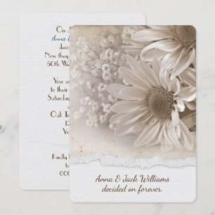 Convite janto de aniversário convida Daisy design