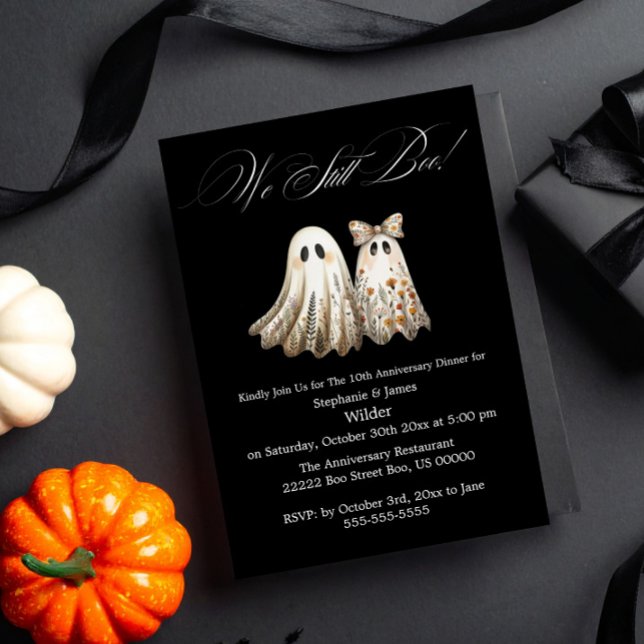 Convite Janto de Aniversário de Casamento do Feliz Hallowe (Criador carregado)