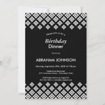 Janto de Aniversário Geométrico Moderno Branco Neg