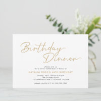 Janto de Aniversário Moderno e Dourado de Script S