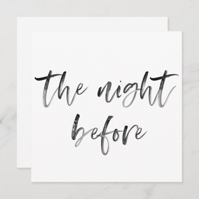 Convite Janto de Casamento de Script de Caligrafia em Pinc (Frente/Verso)