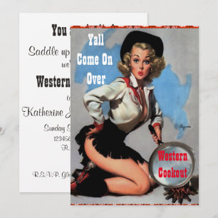 Convite Janto de Cookout do Partido Ocidental