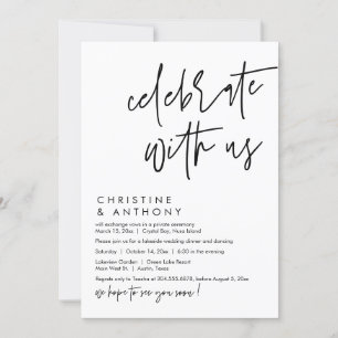 Convite Janto de Elopement de Casamento, Script Casual Mod