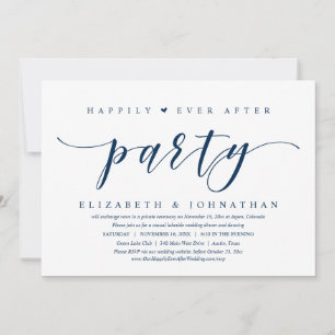 Convite Janto de Elopemento de Casamento, Feliz Nunca Depo