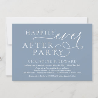 Convite Janto de Elopemento de Casamento, Feliz Nunca Depo