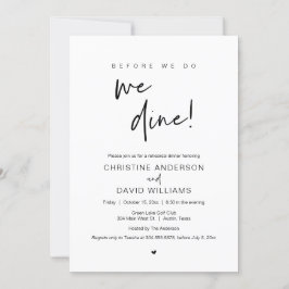 Convite Janto de ensaio, antes de fazermos, jantamos