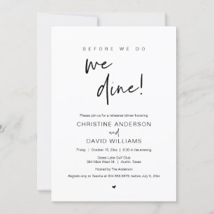 Convite Janto de ensaio, antes de fazermos, jantamos