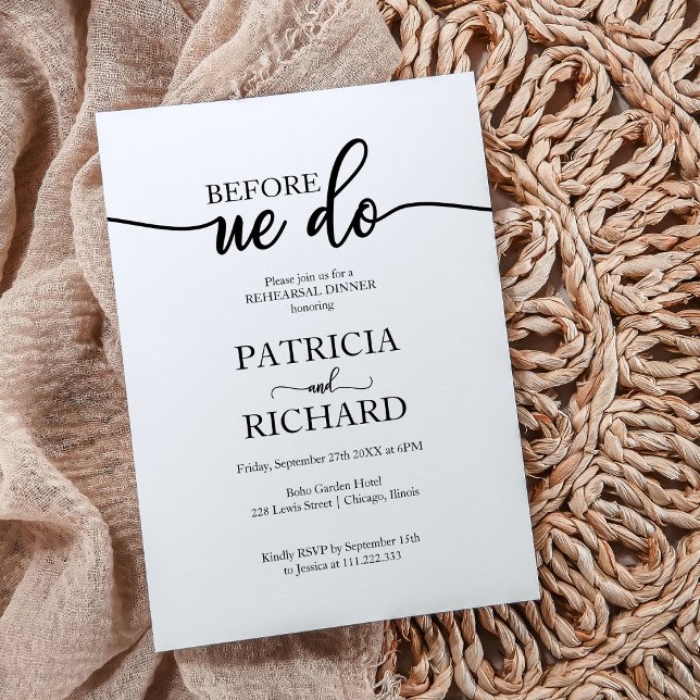 Convite Janto de ensaio antes de fazermos um elegante lega (Criador carregado)