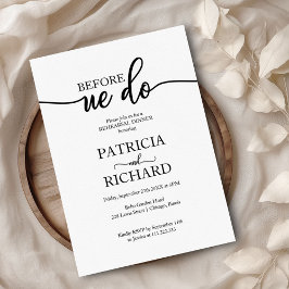 Convite Janto de ensaio antes de fazermos um elegante lega