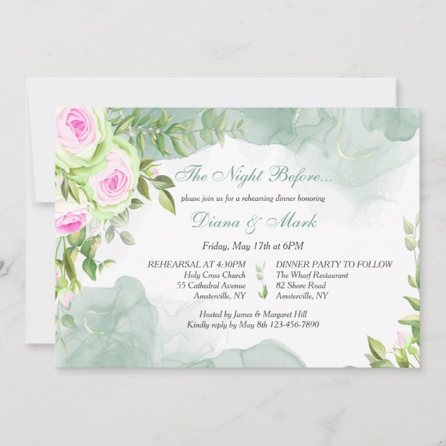 Convite Janto de ensaio Aquarela (Frente)