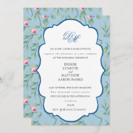 Convite Janto de ensaio azul de Omphalodes